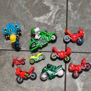 Vibrant Toy Motorcycle Collection